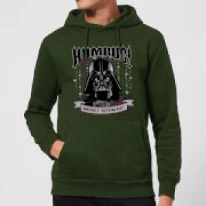 Image of Star Wars Darth Vader Humbug Christmas Hoodie - Forest Green - M