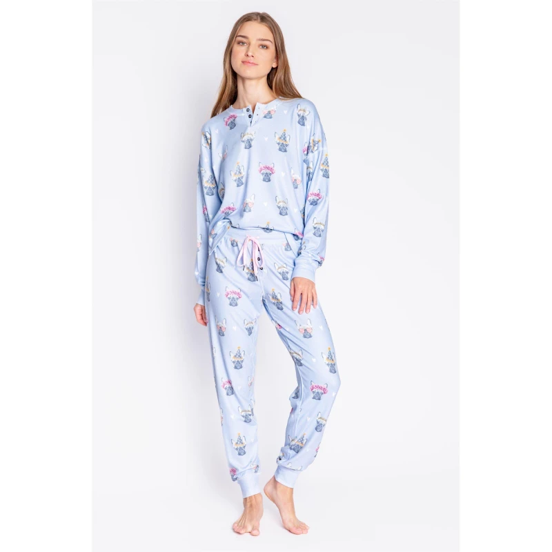 Image of PJ Salvage Birthday Pyjama Hellblau female 8 (XS)