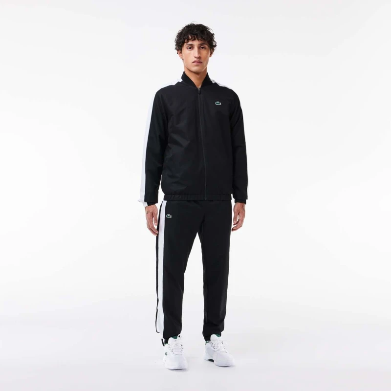Image of Lacoste Colourblock Tennis Tracksuit - Black XS