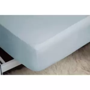 Image of Egyptian Cotton 400 Thread Count Super King Fitted Sheet 15" Duck Egg