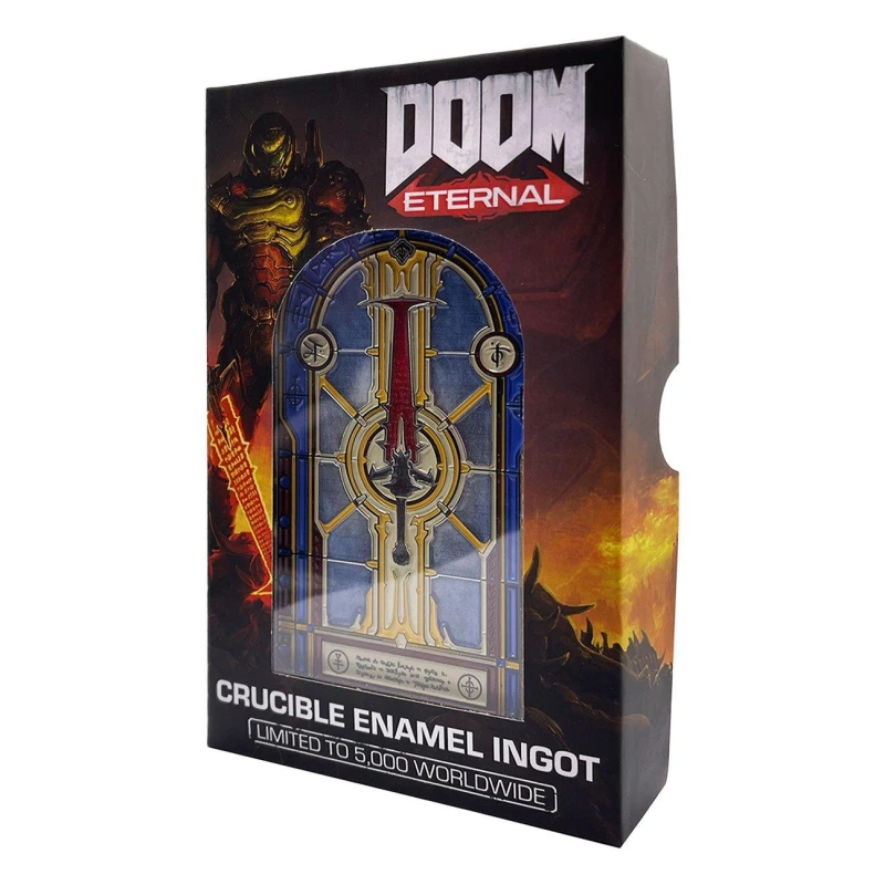 Image of DOOM Limited Edition Crucible Sword Stained Glass Window Metal Ingot Multi unisex
