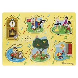 Image of Melissa and Doug Sound Puzzle Sing Along Nursery Rhymes Blue