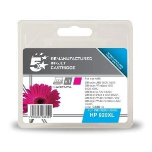 Image of 5 Star Office HP 920XL Magenta Ink Cartridge