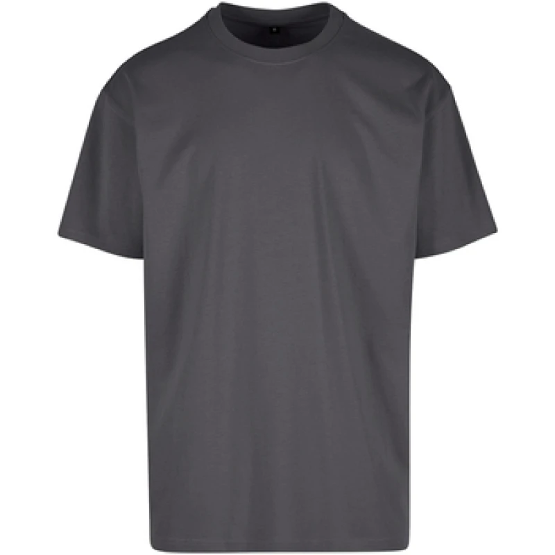 Image of Build Your Brand Mens Cotton Loose T-Shirt in Dark Grey Size: Small Dark Grey Male S