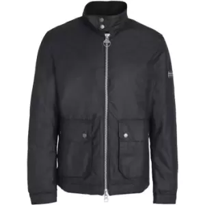 Image of Barbour International Lutron Harrington Wax Jacket - Black