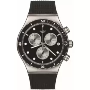 Image of Unisex Swatch Dark Irony Chronograph Watch