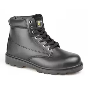 Image of Grafters Mens Padded Leather Safety Boots (9 UK) (Black)