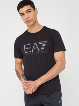 Image of Emporio Armani EA7 Visibility Logo T-Shirt Black Size S Men