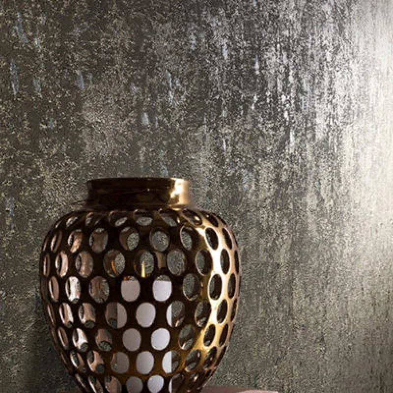 Image of Galerie Industrial Effects Bronze Metallic Plain Texture Wallpaper Roll