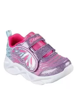 Image of Skechers Girls Twisty Brights Wingin' It Trainers, Pink Multi, Size 7 Younger