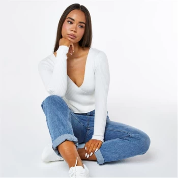 Image of Jack Wills Ballet Wrap Top - White