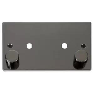 Image of Click Scolmore Deco 1 Gang 1630W Max 2 Aperture Unfurnished Dimmer Plate and Knob - VPBN186