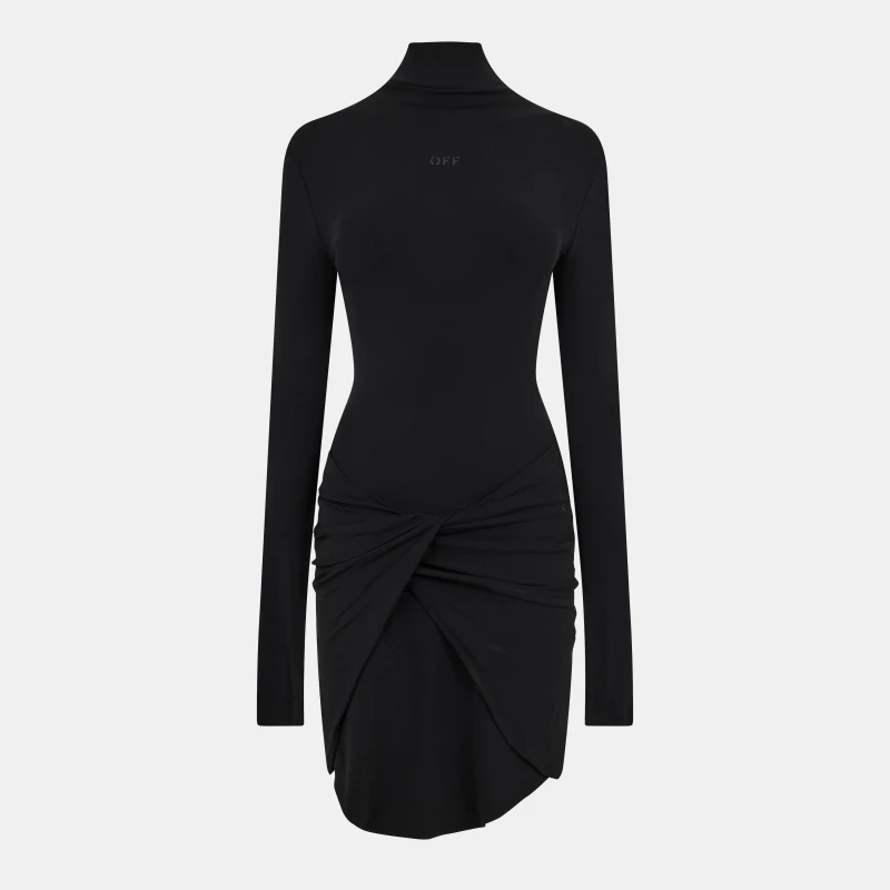 Image of Off White Womens Floor-Length Maxi Dress Black female 4 (3XS)