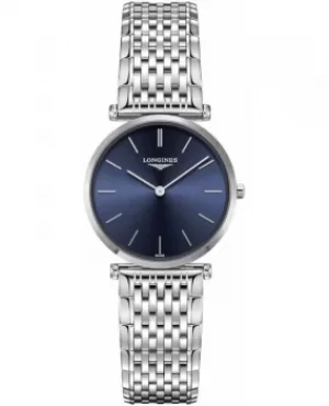 Image of Longines La Grande Classique Quartz Blue Dial Stainless Steel Womens Watch L4.512.4.95.6 L4.512.4.95.6