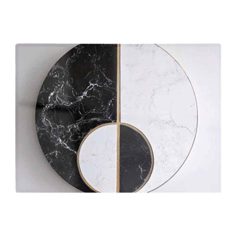 Image of Warren Reed Designer Sleek Yin Yang Marble Design Chopping Board