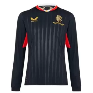 Image of Castore Rangers Replica Away Longsleeve Shirt 2021 2022 Mens - Black