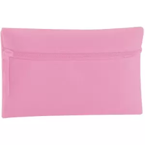 Image of Quadra Classic Zip Up Pencil Case (Pack of 2) (One Size) (Classic Pink)