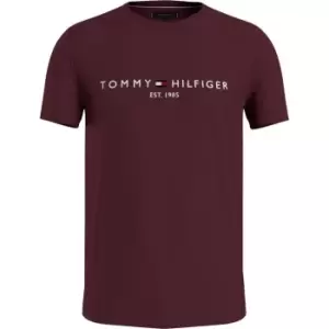 Image of Tommy Hilfiger Logo Crew Neck T Shirt - Red