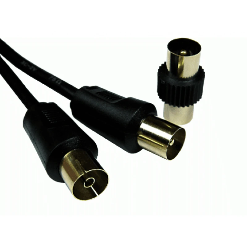 Image of Cables Direct 2TVREV-02K coaxial cable 2m Black