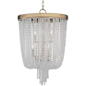 Image of Royalton 6 Light Pendant Brass, Crystal