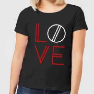 Image of Love Geo Womens T-Shirt - Black - 5XL