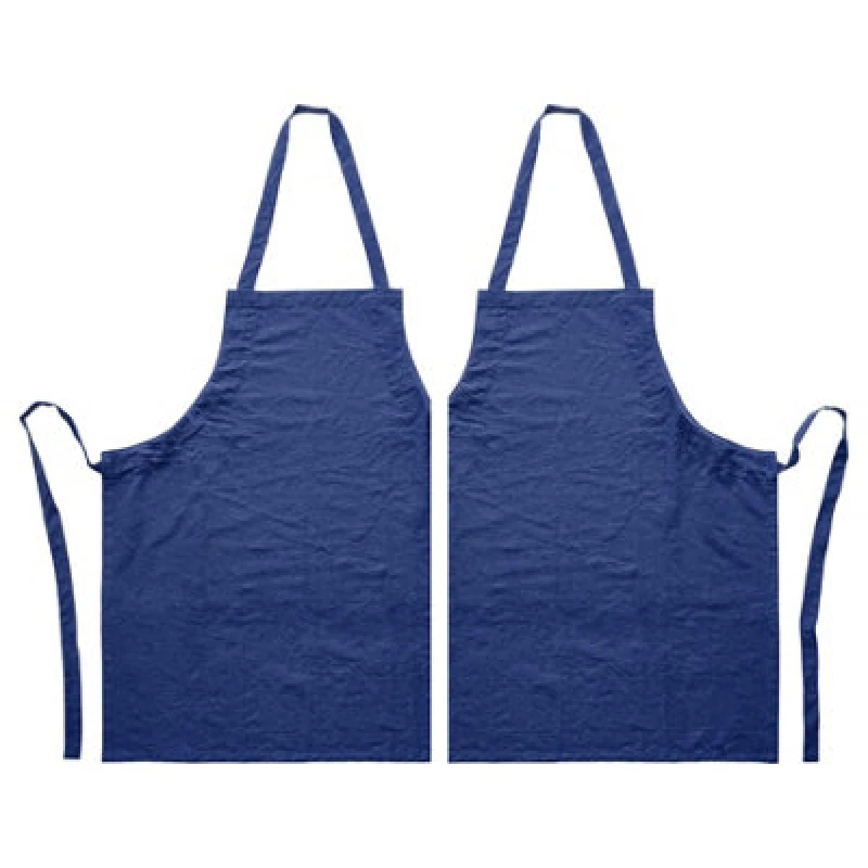 Image of Nicola Spring Cotton Kitchen Bib Aprons - One Size - Navy - Pack Of 2