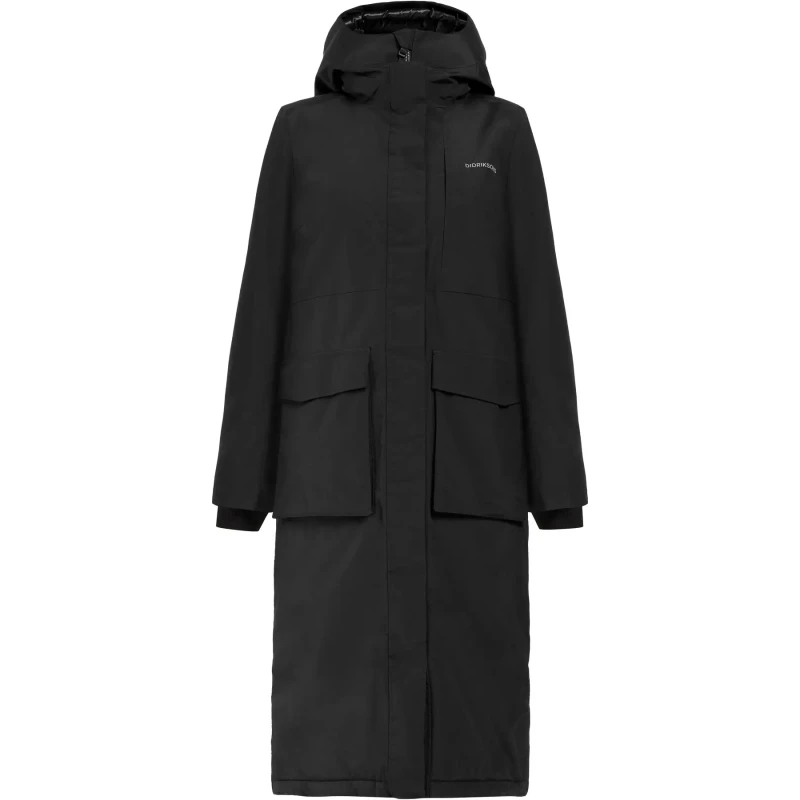 Image of Womens long parka Didriksons Leya Noir Female 40