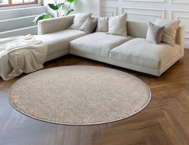 Image of RugsX Carpet Casablanca Loom Circle Brown, Loop, Soft Indoor & Outdoor Circle 100 Cm