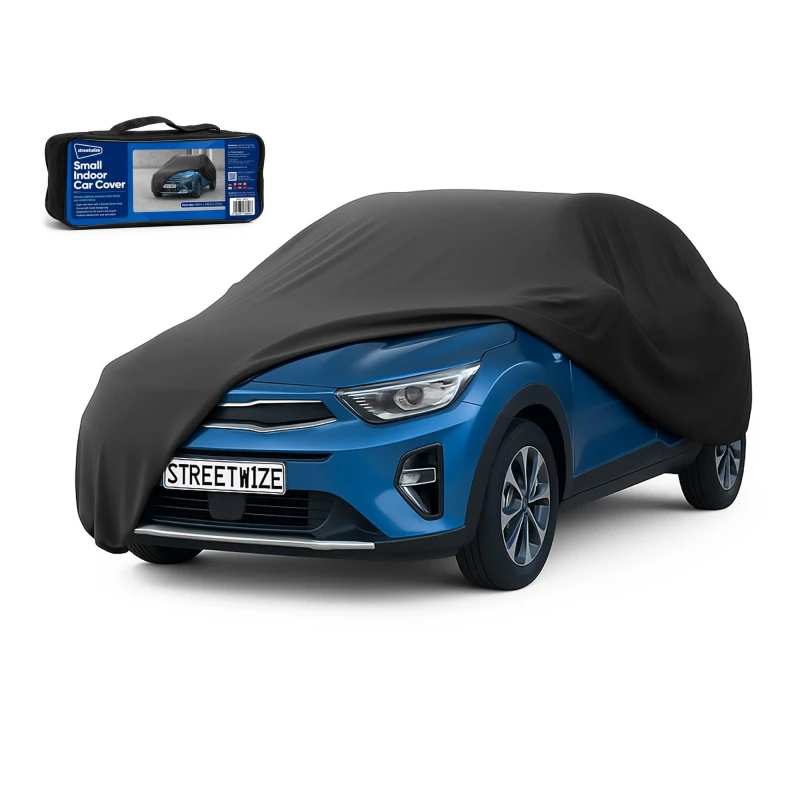 Image of Streetwize Indoor Car Cover - Small - 406 x 165 x 117cm Black unisex Small