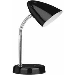 Image of Premier Housewares Black Gloss Desk Lamp