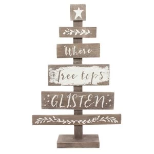 Image of Wooden Christmas Tree Decoration