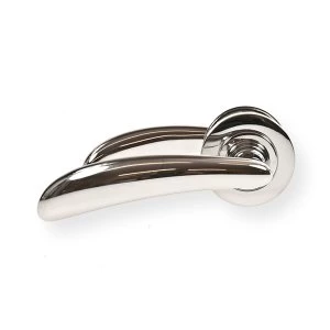 Image of LocksOnline Soffio Lever Handle Set on Round Rosette