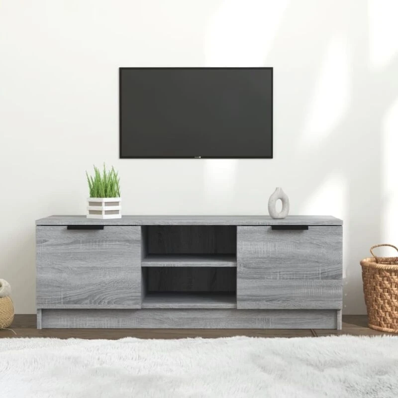 Image of VIDAXL TV Cabinet Grey Sonoma 102x35x36.5cm Engineered Wood vidaXL 8720286968444