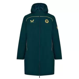 Image of Castore Wolves Mens Pro Training Bench Jacket - Green