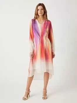 Image of Wallis Ombre Midi Dress - Multi, Size 10, Women