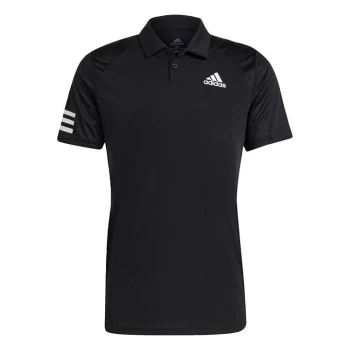 Image of adidas Tennis Club 3-Stripes Polo Shirt Mens - Black / White