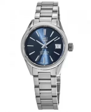 Image of Tag Heuer Carrera Automatic Blue Dial Steel Womens Watch WAR2419.BA0776 WAR2419.BA0776