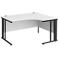 Image of Dams International Right Hand Ergonomic Desk MCM14ERKWH 1,400 x 1,200 x 725 mm