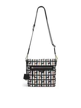 Image of Radley Finsbury Park Checked Dog Small Zip Top Crossbody Bag - Green