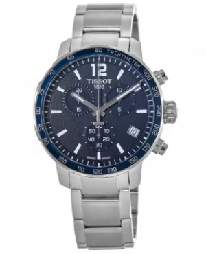 Image of Tissot Quickster Chronograph Blue Dial Steel Mens Watch T095.417.11.047.00 T095.417.11.047.00