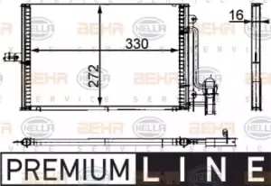 Image of Condenser Air Conditioning 8FC351300-691 by BEHR Front Left/Right