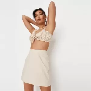 Image of Missguided Aline Skirt Poplin - Neutral