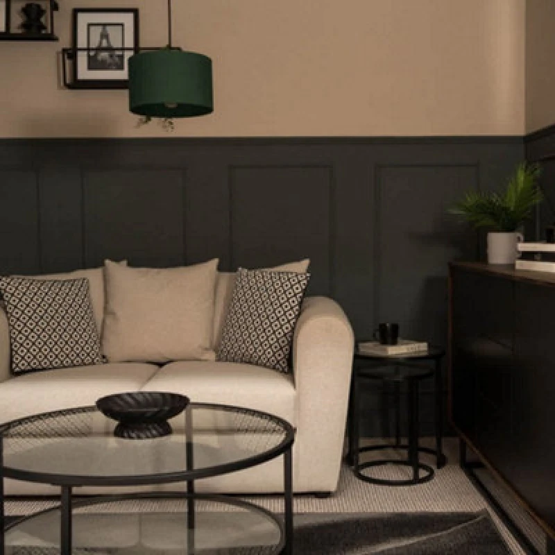 Image of ValueLights ValueLights Reni Pair of Fabric Easy Fit Drum Ceiling Lamp Shade in Bottle Green Size: Small Bottle Green Small Unisex 5059406037146