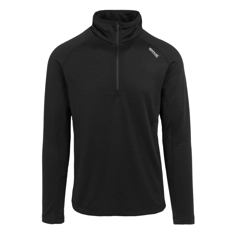 Image of Regatta Regatta Men 'Yonder II' Half Zip Fleece in Jet Black Size: Medium Jet Black M Male 5063019762234