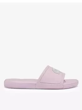 Image of Lacoste L.30 SLIDE 0922 1 CUJ LT PNK/WHT, White/Pink, Size 2 Older