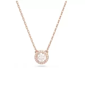 Image of Constella Round Cut Pav White Rose Gold-tone Plated Pendant 5636272