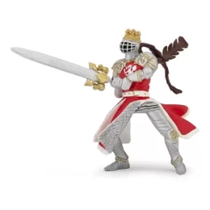 Image of PAPO Fantasy World Dragon King with Sword Toy Figure, Three Years or Above, Silver/Red (39797)