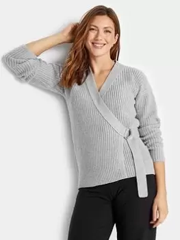 Image of Long Tall Sally Ballet Cardigan - Grey, Size 14-16, Women