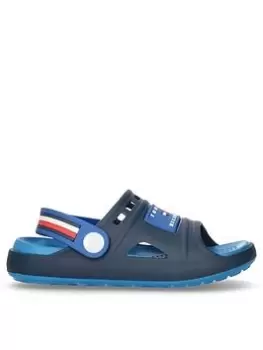 Image of Tommy Hilfiger Kids Stripes Comfy Sandal - Blue Size 7 Younger