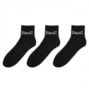 Image of Everlast Quarter Sock 3 Pack Mens - Black